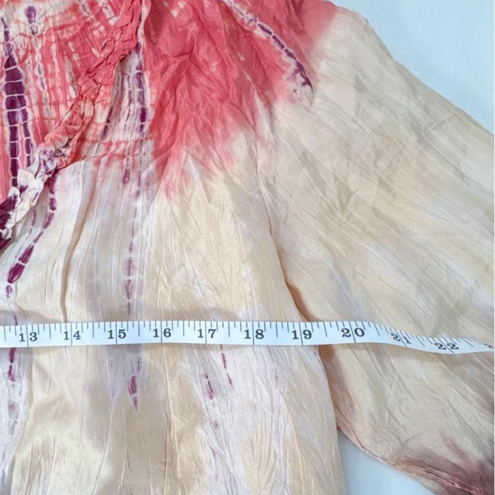 Vintage Old Navy Silk Tie Dye whimsy Blouse Womens Size XL - Picture 6 of 7